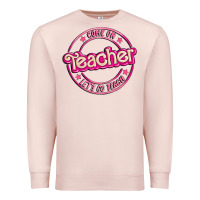 Pale Pink come on teacher let's go teach Premium Sweatshirt - MaliasSmallBusiness