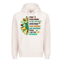 Pale Pink they whispered to her you cant withstand the storm Premium Hoodie - LillyAllenDesigns
