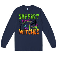 Navy support your local witches Long Sleeve Tee - BundleAndBundleShop