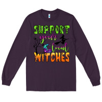 Plum support your local witches Long Sleeve Tee - BundleAndBundleShop