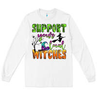 White support your local witches Long Sleeve Tee - BundleAndBundleShop