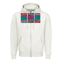 Oatmeal Heather pink roses mama of girls license plate Zipper Hoodie - Artiststas