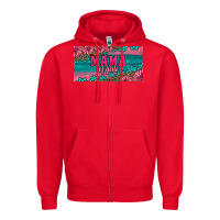 Red pink roses mama of girls license plate Zipper Hoodie - Artiststas