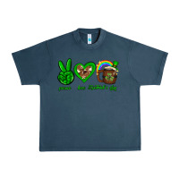 Midnight Navy Peace love luck St. Patrick's Day Urban Heavy Tee - Neo Western