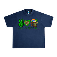 Navy Peace love luck St. Patrick's Day Urban Heavy Tee - Neo Western