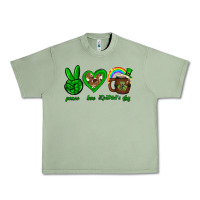 Oil Green Peace love luck St. Patrick's Day Urban Heavy Tee - Neo Western