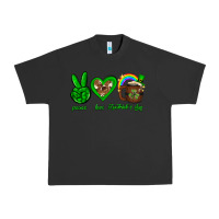Pigment Black Peace love luck St. Patrick's Day Urban Heavy Tee - Neo Western