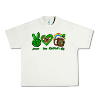 Pistachio Peace love luck St. Patrick's Day Urban Heavy Tee - Neo Western