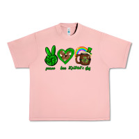 Salmon Peace love luck St. Patrick's Day Urban Heavy Tee - Neo Western