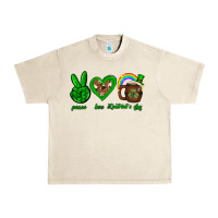 Sandshell Peace love luck St. Patrick's Day Urban Heavy Tee - Neo Western