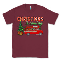 Burgundy christmas is coming Classic Tee - BundleAndBundleShop
