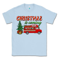 Dusty Blue christmas is coming Classic Tee - BundleAndBundleShop