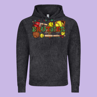 Brother Softball Vintage Hoodie Designed By Zillion Design Studio