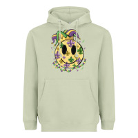 Matcha smiley face mardi gras Heavyweight Hoodie - MaliasSmallBusiness