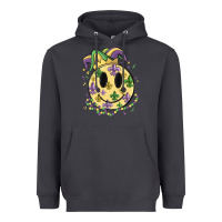 Smiley Face Mardi Gras Heavyweight Hoodie | Teevron