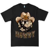 Black howdy smiley face Premium Tee - BarkalooDesign