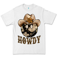White howdy smiley face Premium Tee - BarkalooDesign