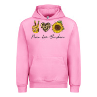 Fuchsia Pink Peace Love Sunshine Urban Hoodie - Bettercallsaul