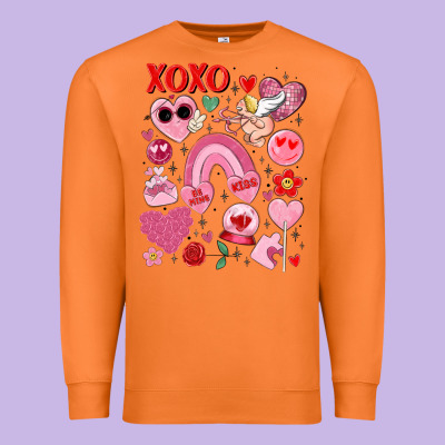 Cute Valentines Day Premium Sweatshirt Designed By Maliassmallbusiness