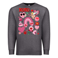 Charcoal Heather cute valentines day Premium Sweatshirt - MaliasSmallBusiness