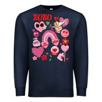 Navy cute valentines day Premium Sweatshirt - MaliasSmallBusiness