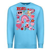 Ocean Blue cute valentines day Premium Sweatshirt - MaliasSmallBusiness