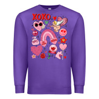 Purple cute valentines day Premium Sweatshirt - MaliasSmallBusiness