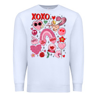 White cute valentines day Premium Sweatshirt - MaliasSmallBusiness
