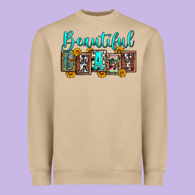 Beautiful Crazy Heavyweight Sweatshirt Designed By Zillion Design Studio
