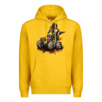 Lemon monster truck and t rex dinosaur Premium Hoodie - LillyAllenDesigns