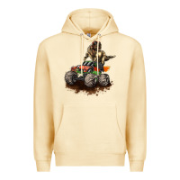 Pina Colada monster truck and t rex dinosaur Premium Hoodie - LillyAllenDesigns