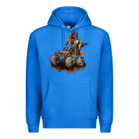 Monster Truck And T Rex Dinosaur Premium Hoodie | Teevron