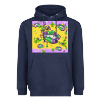 Navy mardi gras lips Heavyweight Hoodie - MaliasSmallBusiness