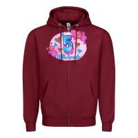 Burgundy back to school flowers fifth grade 3200x2400 Zipper Hoodie - AdoDesignShop