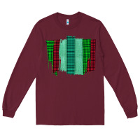 Burgundy Green Red Western Farm Life Brush Stroke Long Sleeve Tee - Bettercallsaul