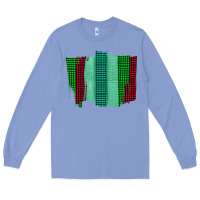 Green Red Western Farm Life Brush Stroke Long Sleeve Tee | Teevron