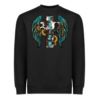 Black western wings cross Heavyweight Sweatshirt - RanaPortraitStore
