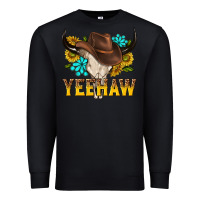 Black yeehaw bull skull Premium Sweatshirt - NancyCooperArtShop