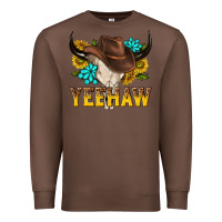 Chestnut yeehaw bull skull Premium Sweatshirt - NancyCooperArtShop