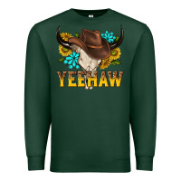 Sports Green yeehaw bull skull Premium Sweatshirt - NancyCooperArtShop