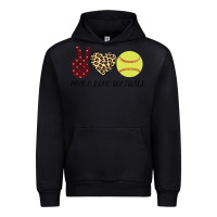 Black Peace Love Softball Urban Hoodie - Bettercallsaul