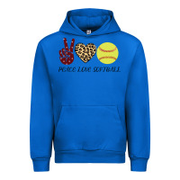 Cobalt Peace Love Softball Urban Hoodie - Bettercallsaul