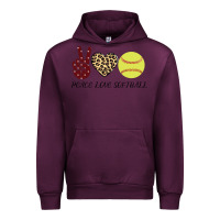 Mauve Wine Peace Love Softball Urban Hoodie - Bettercallsaul