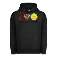 Pigment Black Peace Love Softball Urban Hoodie - Bettercallsaul