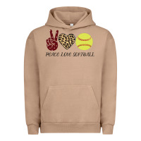 Pigment Burro Peace Love Softball Urban Hoodie - Bettercallsaul