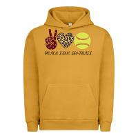 Pigment Peanut Butter Peace Love Softball Urban Hoodie - Bettercallsaul