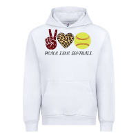 White Peace Love Softball Urban Hoodie - Bettercallsaul