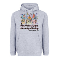 Heather Grey his mercies are new every morning Heavyweight Hoodie - MaliasSmallBusiness