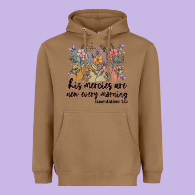 His Mercies Are New Every Morning Heavyweight Hoodie Designed By Maliassmallbusiness