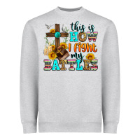 Heather Grey this is how i fight my battles Heavyweight Sweatshirt - Zillion Design Studio